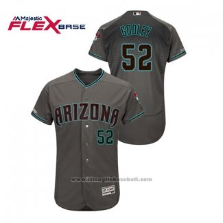 Maglia Baseball Uomo Arizona Diamondbacks Zack Godley Autentico Flex Base Grigio Verde