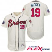 Maglia Baseball Uomo Atlanta Braves 19 R.A. Dickey Crema 2017 All Star Flex Base