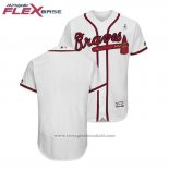 Maglia Baseball Uomo Atlanta Braves Bianco 2018 Festa del papa Flex Base