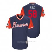 Maglia Baseball Uomo Atlanta Braves Dan Winkler 2018 LLWS Players Weekend Wink Blu