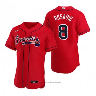 Maglia Baseball Uomo Atlanta Braves Eddie Rosario Autentico Alternato Rosso