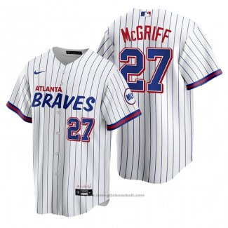 Maglia Baseball Uomo Atlanta Braves Fred Mcgriff Replica 2021 City Connect Bianco