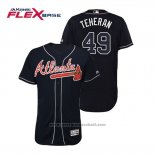 Maglia Baseball Uomo Atlanta Braves Julio Teheran Flex Base Autentico Collezione Alternato 2019 Blu