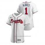 Maglia Baseball Uomo Atlanta Braves Ozzie Albies Autentico Bianco