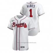 Maglia Baseball Uomo Atlanta Braves Ozzie Albies Autentico Bianco