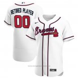 Maglia Baseball Uomo Atlanta Braves Primera Pick-A-player Retired Roster Autentico Bianco