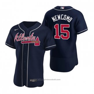 Maglia Baseball Uomo Atlanta Braves Sean Newcomb Autentico Alternato 2020 Blu