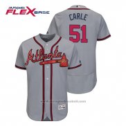 Maglia Baseball Uomo Atlanta Braves Shane Carle Flex Base Autentico Collezione Road 2019 Grigio