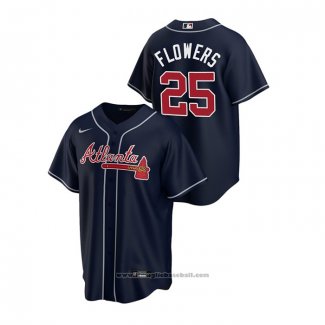 Maglia Baseball Uomo Atlanta Braves Tyler Flowers Alternato Replica Blu