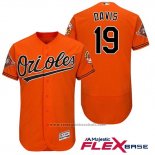 Maglia Baseball Uomo Baltimore Orioles 19 Chris Davis Arancione 2017 Flex Base