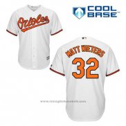 Maglia Baseball Uomo Baltimore Orioles 32 Matt Wieters Bianco Home Cool Base