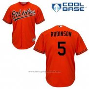 Maglia Baseball Uomo Baltimore Orioles 5 Brooks Robinson Arancione Alternato Cool Base