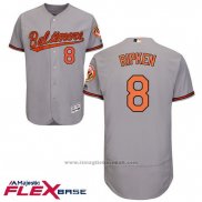 Maglia Baseball Uomo Baltimore Orioles 8 Cal Ripken Autentico Collection Flex Base Grigio