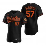 Maglia Baseball Uomo Baltimore Orioles Hanser Alberto Autentico 2020 Alternato Nero