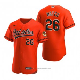 Maglia Baseball Uomo Baltimore Orioles Jorge Mateo Autentico Alternato Arancione