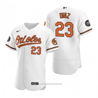 Maglia Baseball Uomo Baltimore Orioles Yusniel Diaz Autentico Bianco