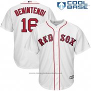 Maglia Baseball Uomo Boston Red Sox 16 Andrew Benintendi Bianco Cool Base