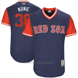 Maglia Baseball Uomo Boston Red Sox 2017 Little League World Series Eduardo Nunez Blu