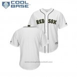 Maglia Baseball Uomo Boston Red Sox 2018 Memorial Day Cool Base Bianco