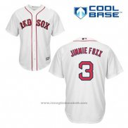 Maglia Baseball Uomo Boston Red Sox 3 Jimmie Foxx Bianco Home Cool Base