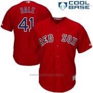 Maglia Baseball Uomo Boston Red Sox 41 Chris Sale Rosso 2017 Cool Base