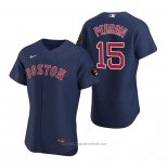 Maglia Baseball Uomo Boston Red Sox Dustin Pedroia Autentico Blu