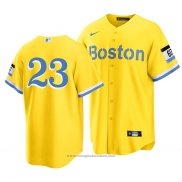Maglia Baseball Uomo Boston Red Sox Michael Chavis 2021 City Connect Replica Or
