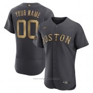 Maglia Baseball Uomo Boston Red Sox Personalizzate 2022 All Star Autentico Grigio