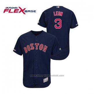 Maglia Baseball Uomo Boston Red Sox Sandy Leon Autentico Flex Base Blu