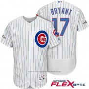 Maglia Baseball Uomo Chicago Cubs 2017 Postseason 17 Kris Bryant Bianco Flex Base