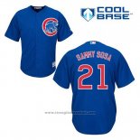 Maglia Baseball Uomo Chicago Cubs 21 Sammy Sosa Blu Alternato Cool Base