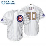 Maglia Baseball Uomo Chicago Cubs 30 Jon Jay Bianco Or Cool Base