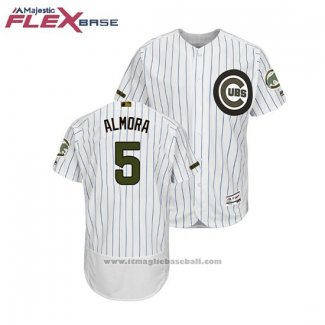 Maglia Baseball Uomo Chicago Cubs Albert Almora Jr 2018 Memorial Day Flex Base Bianco