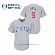 Maglia Baseball Uomo Chicago Cubs Javier Baez Cool Base Away Grigio