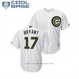 Maglia Baseball Uomo Chicago Cubs Kris Bryant 2018 Memorial Day Cool Base Bianco