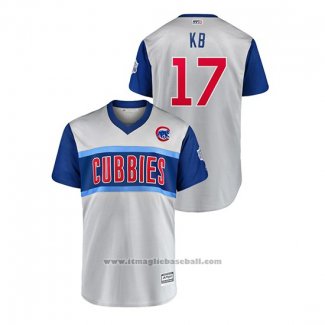 Maglia Baseball Uomo Chicago Cubs Kris Bryant 2019 Little League Classic Kb Replica Grigio