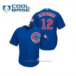 Maglia Baseball Uomo Chicago Cubs Kyle Schwarber Cool Base Allenamento Primaverile 2019 Blu