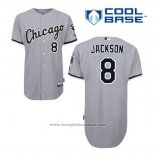 Maglia Baseball Uomo Chicago White Sox 8 Bo Jackson Grigio Cool Base