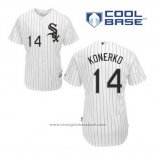 Maglia Baseball Uomo Chicago White Sox Paul Konerko 14 Bianco Home Cool Base