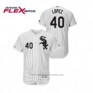 Maglia Baseball Uomo Chicago White Sox Reynaldo Lopez Flex Base Bianco Nero