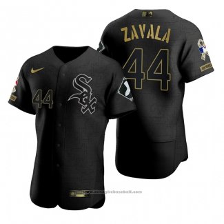 Maglia Baseball Uomo Chicago White Sox Seby Zavala Nero 2021 Salute To Service