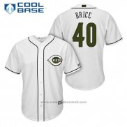 Maglia Baseball Uomo Cincinnati Reds 40 Austin Brice Bianco 2018 Alternato Cool Base