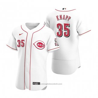 Maglia Baseball Uomo Cincinnati Reds Andrew Knapp Autentico Home Bianco