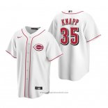 Maglia Baseball Uomo Cincinnati Reds Andrew Knapp Replica Home Bianco