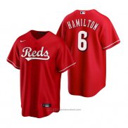 Maglia Baseball Uomo Cincinnati Reds Billy Hamilton Replica Rosso