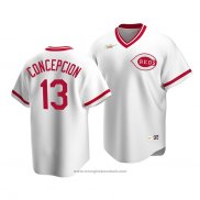 Maglia Baseball Uomo Cincinnati Reds Dave Concepcion Cooperstown Collection Primera Bianco