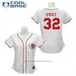 Maglia Baseball Uomo Cincinnati Reds Jay Bruce 32 Bianco Cool Base