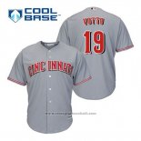 Maglia Baseball Uomo Cincinnati Reds Joey Votto 19 Grigio Cool Base