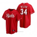 Maglia Baseball Uomo Cincinnati Reds Justin Wilson Replica Rosso