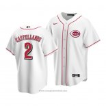 Maglia Baseball Uomo Cincinnati Reds Nicholas Castellanos Replica Home Bianco